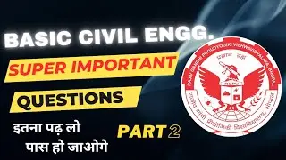 Basic civil engineering super important questions // rgpv btech 2nd sem super important questions