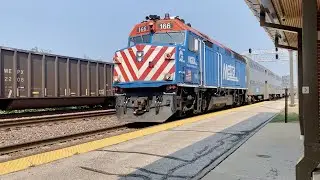 Metra Commuter Train led by F40PH - Elburn, IL 7/18/21