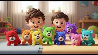 Eight Little Toy Bears Crawl Crawl Crawl 🐻 | Nursery Rhymes for Kids & Baby Songs