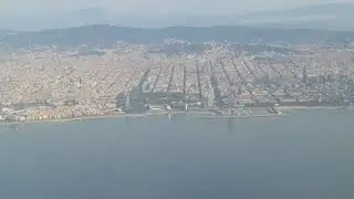 Flying into Barcelona Spain