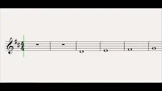 D major scale 2 octaves slow play along for violin