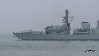 HMS LANCASTER F229 LEAVES DEVONPORT NAVAL BASE AFTER A LOGISTICS STOP - 18th June 2020