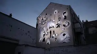 M&eacute;caniques Discursives - Mural at LaVall&eacute;e Bruxelles April 2018