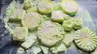 Soft silky green glittery reforms/chalk asmr/thank you for watching 😊