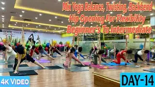 DAY-14 Mix Yoga Balance, Twisting, Backbend, Hip Open For Flexibility | Master Ranjeet Singh Bhatia 