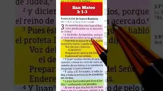 #videocristiano #audiobiblia #lecturab&iacute;blica #videoscristianos Evangelio Mateo 3:3-1. Juan Bautista
