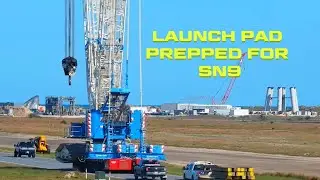 Bluto Crane Marches To SpaceX Launch Pad w/Aerial View