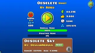 Obselete By Szilu 100% With all coins Geometry Dash Daily Level