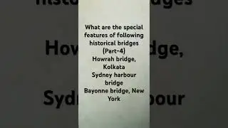 Historical Bridges Part-4 #howrahbridge #sydney #harbourbridge #newyork
