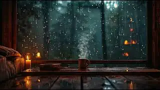Rain Sounds for Sleep | Cozy Rain on Window & Gentle Thunder (4K) NO ADS