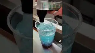 Desert pear, blue raspberry, and coconut milk blue lotus      #drinks #coffee #coffeestand #lotus
