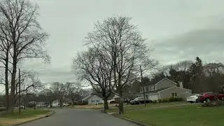 DRIVING BY STONY BROOK, NEW YORK, WINTER 2022, 4K/60