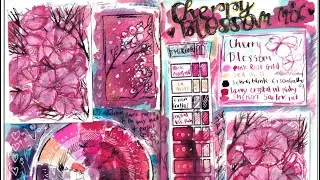 The swatch pages of my art journal are looking pretty #ink #journal