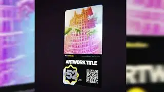Holographic crypto card NFT Template - animated in Blender