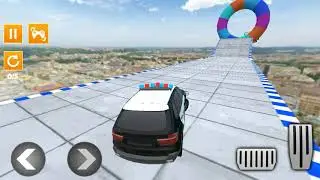 Police Prado Car Stunt #3 | Mega Ramp Stunts 3D | gameplay android and iOS