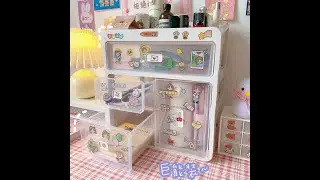 W&G Ins Desktop Cosmetic Storage Box Desk Shelf Student Dormitory Desk Finishing Artifact Drawer Box