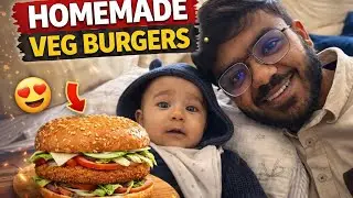 Vlog 22❤️🫶🏻 Homemade Veg Burger 🍔 in UK 🇬🇧 #HomemadeVegBurger#dailyvlog#ukvlogger #uklife#tasty 