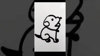 easy dog drawing using numbers