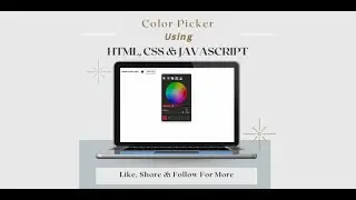Custom Styled Color Picker using HTML CSS and JavaScript
