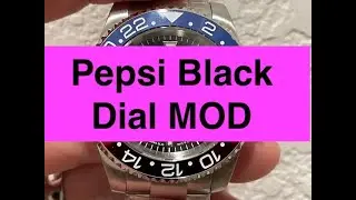 Check out this #Pepsi #Seiko #mod #Black #Dial with #24 Hr #Bezel --EMAIL ME!!!