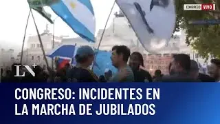 Incidentes en la marcha de jubilados: la policía aplicó el protocolo antipiquetes