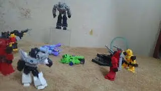 Toys war (episode 5) stop motion blokees transformers/Megatron vs autobot 
