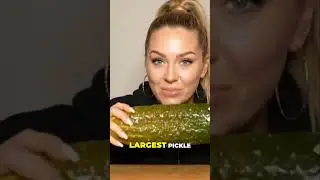 Eating world's largest pickle #pickles #asmr