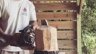 Chainsaw Carving a Pumpkin