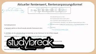 Aktueller Rentenwert, Rentenanpassungsformel, Formelkomponenten | Finanzwissenschaft