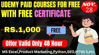 Udemy Free Certificate Courses in 2025 | Learn Skills Online | Free Online Course |#udemyfree