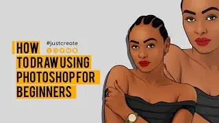Vector art portrait tutorial. How to draw with Photoshop using a mouse (no tablet required)