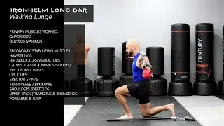 IRONHELM Long Bar Walking Lunge #IronhelmFitness #IronhelmLongBar #WalkingLunges #Kettlebell #Lunge