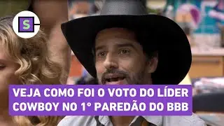 BBB 26: veja como foi o voto de Cowboy em Milena no primeiro pared&atilde;o da edi&ccedil;&atilde;o