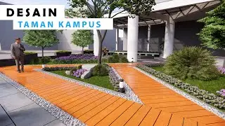 Desain Taman Landscape Kampus |Enscape 3.3|Archicad 23