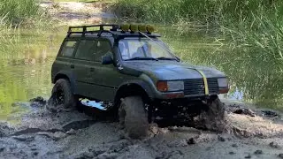 FMS FCX10 upgraded dirt, sand, mud and water trail run, 4x4 1/10 off-road RC
