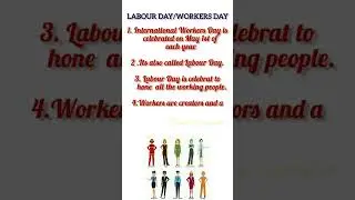 5 Lines on Labour day/workers day in English | Labour day essay  #shorts #essayforkids #labourday