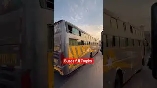 Buses full Trophy #travel #bus #udaipur #rajasthan #trending #bus #shorts #viralvideo #driver #life