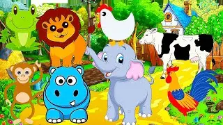 Animal sounds around us: Tiger, Bird, Rhino, Lion, Beetle, Chinchilla - Animal videos