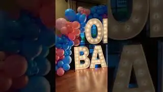Baby Reveal balloon decor. Collaboration with Alpha Lit in Upstate. #andwhynotballoons