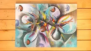 How To Paint Bold Abstract Painting In Sennelier Soft Pastel | Cool Abstract Art Demonstration