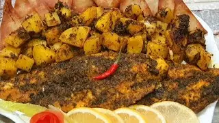 صينية فيلية السمك بتتبيلة الكزبرة والثوم والطعم فخم جدا((وصفات رمضانية))