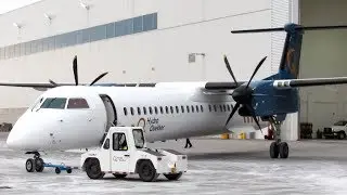 Hydro-Quebec Bombardier Dash-8 Q400 (DH8D) landing in Montreal (YUL/CYUL)