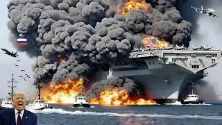 3 hours ago! The US's next-generation aircraft carrier was brutally destroyed by a Russian SU-57!