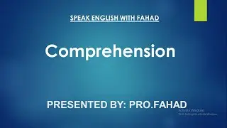 Comprehension Passages | Comprehension | Rules of comprehension