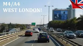 M4/A4 West London: Boston Manor Viaduct - Hammersmith Bus Station! (Coach Journey)
