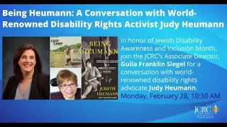 Being Heumann:  A conversation with world-renowned disability rights advocate Judy Heumann