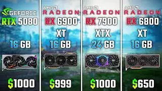 RTX 5080 vs RX 6900 XT vs RX 7900 XTX vs RX 6800 XT | Test in 6 Games