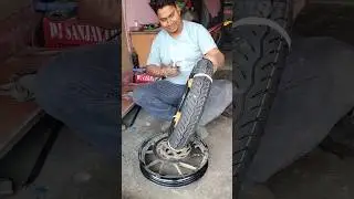 Fzs front 100,80,17 Apollo tubeless new tyre fiting 🙋🫡