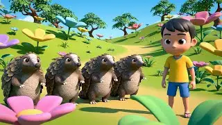 Quatro Pangolins Pequenos Shuffle Shuffle | Canções Infantis e Rimas para Crianças