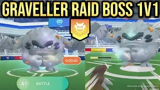 Pokemon Go: Alolan Graveler 1v1 Solo Raid (One Attacker Only, 3 star)
